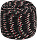 vidaXL Rope Knitted 18mm Black