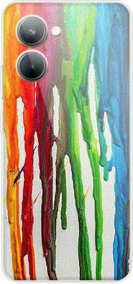 iNOS Art Theme Silicone Back Cover Vertical Watercolor (Realme C33)