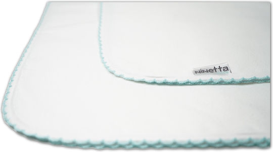 Ninetta Bebe Flannel Swaddle Blanket Turquoise 90x90cm
