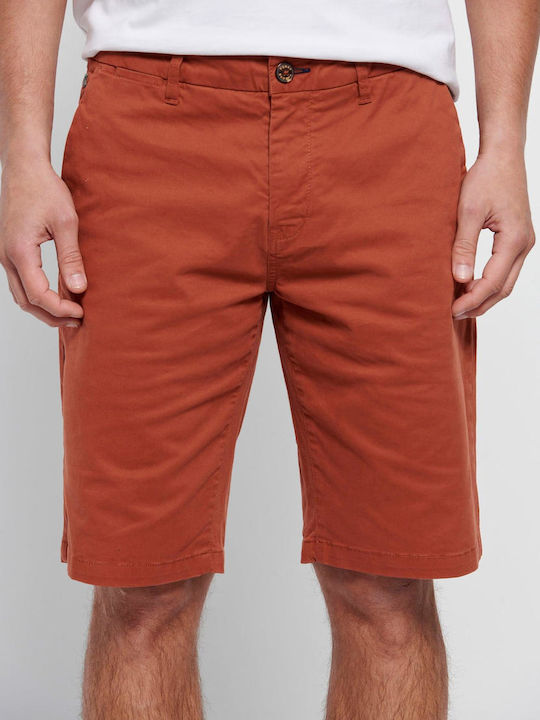 Funky Buddha Pantaloni scurți bărbați Chino Terracota