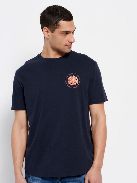 Funky Buddha Men's Short Sleeve T-shirt Navy Blue