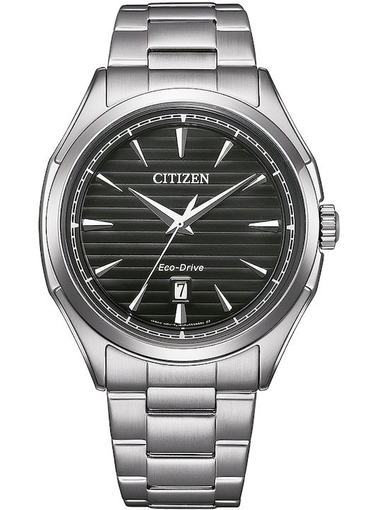 Citizen Ανδρικό Ρολόι 41mm Μπαταρίας με Ασημί Μ...