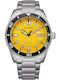 Citizen Men's Watch 43mm Eco - Drive with Silver Metal Bracelet