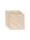 Bebejou Shoulder Burp Cloths Brown 32x32cm. 3pcs
