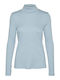 Vero Moda Damen Langarm Pullover Baumwolle Rollkragen Hellblau