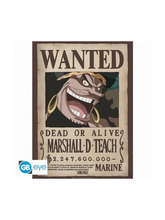 GB eye Poster One Piece - Wanted Blackbeard 38x52cm