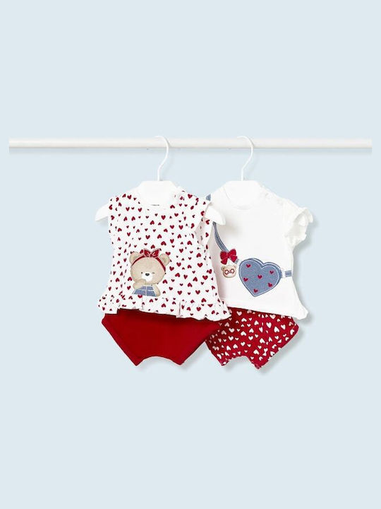 Mayoral Kids Set with Shorts Summer 4pcs White