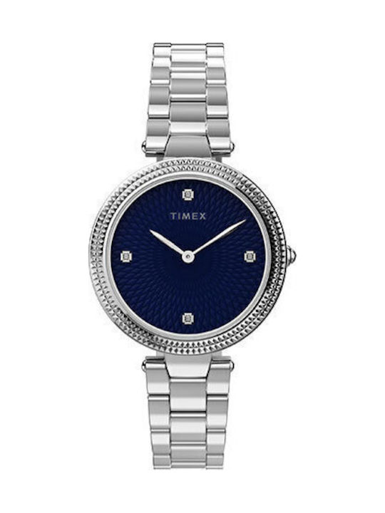 Timex Damen Uhr mit Silber Metallarmband