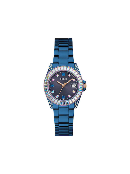 Guess Watch with Navy Blue Metal Bracelet