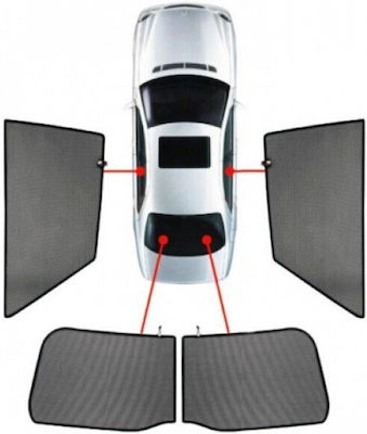 CarShades Πλαϊνά Σκίαστρα Αυτοκινήτου για Toyota Hilux Φιμέ Μαύρο Τετράπορτο (4D) 4τμχ