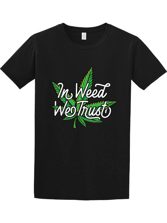 Gildan Weed Trust T-shirt Μαύρο Βαμβακερό