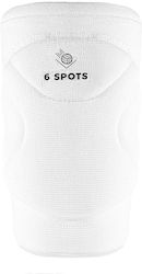 6 Spots 6SPHU1W Adults Volleyball Knee Pads White