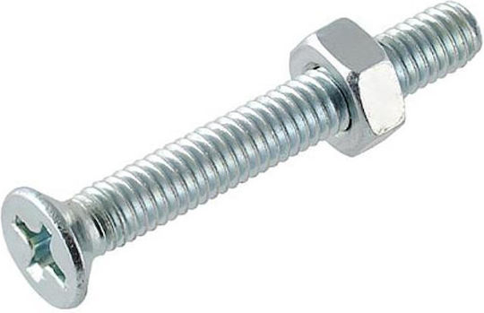 ArteLibre Șurub de mașină cu cap în cruce Galvanizat DIN 963 cu Diametru M5 și Lungime 50mm