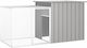 vidaXL Poultry Coop of Galvanized Steel L2 x W0.91 x H1m