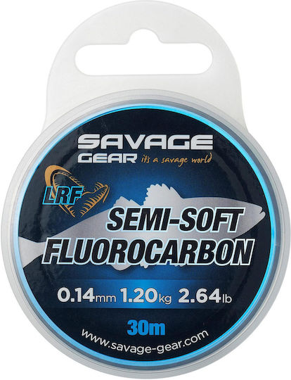 Savage Gear Semi Soft LRF Риболовна влакно Флуорокарбон 30м / 0.14мм / 1.2кг