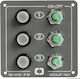 Osculati Boat Switch with Panels with 3 Switches