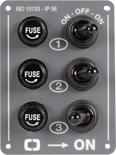 Osculati Boat Switch with Panels with 3 Switches