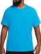 Nike Ανδρικό Αθλητικό T-shirt Κοντομάνικο Dri-Fit Laser Blue / Black