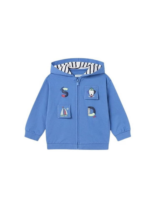 Mayoral Boys Hooded Sweatshirt with Zipper Blue