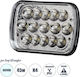 GloboStar Rectangleς Waterproof Headlights Car LED Jeep Wrangler 45W 17cm with White Lighting 1pcs
