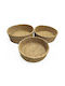 Set of Decorative Baskets Straw Brown 3pcs Next