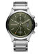 MVMT Men's Watch 44mm Chronograph Battery with Silver Metal Bracelet