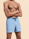 Herren Badebekleidung Shorts Hellblau mit Mustern