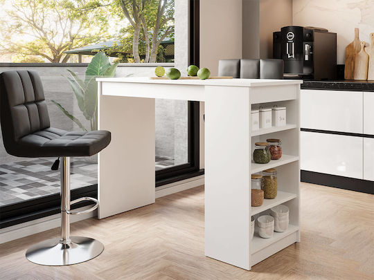 Zotino Table Bar Wooden White 115x50x102cm