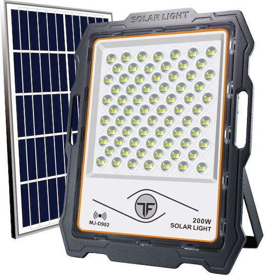 Spot Light Waterproof Solar LED Flood Light 100W Cold White 6000K with Motion Sensor and Remote Control IP65