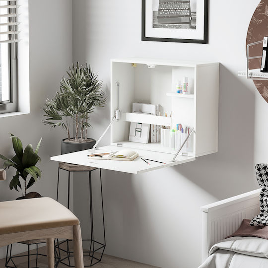 Desk Wooden White 60x21.5x50cm