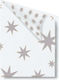 Rainbow Cardboard Double Sided White 10 Sheets with Silver Stars 50x70cm
