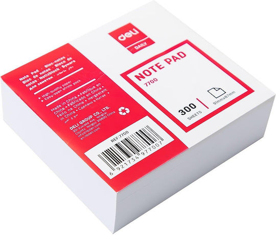 Deli Notizzettel im Würfel 300 Blätter Weiß 9.1x8.7Stück