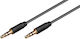 Goobay Καλώδιο Ήχου 3.5mm male - 3.5mm male Μαύρο 1.5m με Επίχρυσους Ακροδέκτες 69106