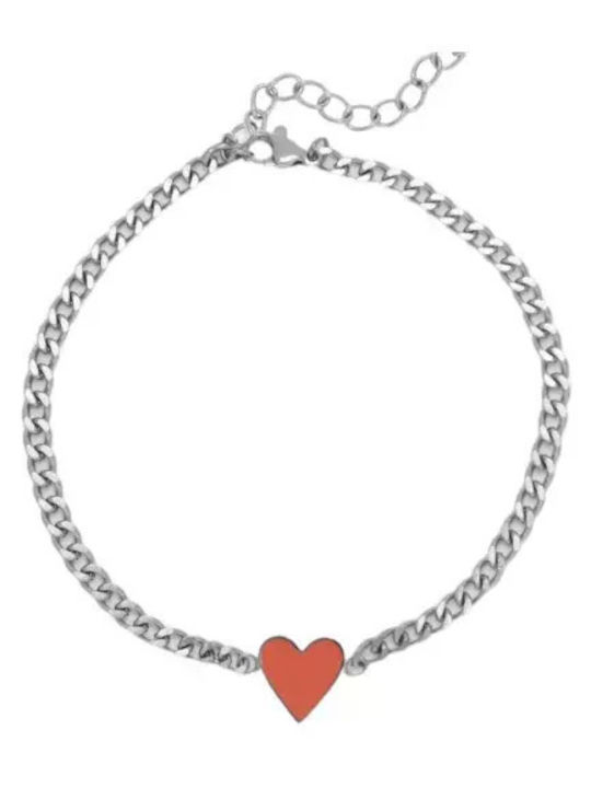 Oozoo Bracelet Chain with design Heart made of Steel