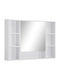 Kleankin 834-419 Ορθογώνιος Καθρέπτης Μπάνιου από MDF με Ράφι 100x70cm Λευκός