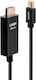 Lindy Cable mini DisplayPort male - HDMI male 0.5m Μαύρο (40920)