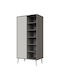 One Door Wardrobe Gray 96x58x196cm