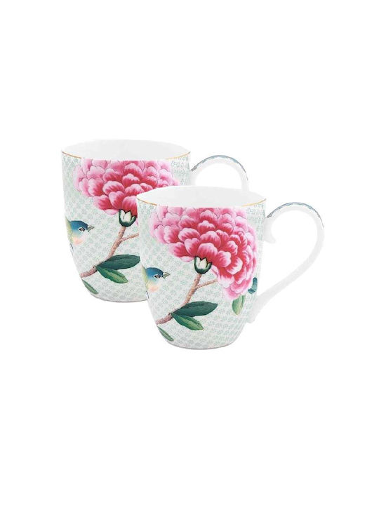 PiP Studio Blushing Birds Cană Ceramică Albă 450ml 2buc