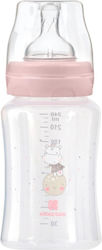 Kikka Boo Plastic Bottle Anti-Colic with Silicone Nipple for 0+, 0+ m, months Pink Hippo Dreams 240ml 1pcs