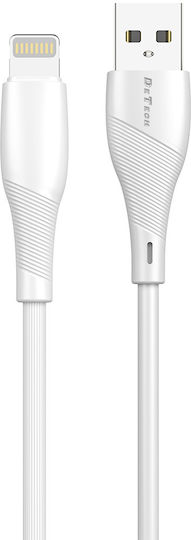 DE-44i3 USB-A to Lightning Cable Λευκό 3m (40271)