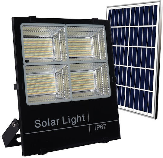 Spot Light Waterproof Solar LED Floodlight 200W Natural White 4000K with Remote Control IP66