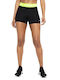 Nike Pro W3 Women's Running Legging Shorts Dri-Fit Black / Volt