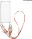 Sonique Strap Armor Back Cover Σιλικόνης με Λουράκι Transparent / Pink (/ Iphone 7 / Iphone 8)