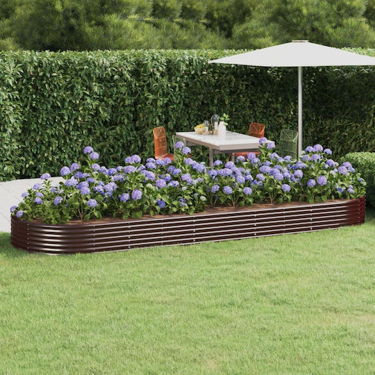 vidaXL Blumenkasten Metallisch Braun 450x140x36cm.