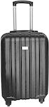 4teen-4ty Cabin Travel Suitcase Hard Black with 4 Wheels Height 56cm