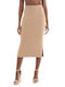 Hugo Boss Pencil High Waist Midi Skirt in Beige color