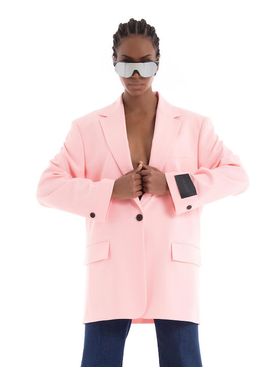 Hugo Boss Blazer Asabella Γυναικείο Σακάκι Pale Pink