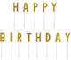 Birthday Candles Birthday Candle Happy Birthday in Gold Color 13pcs 214-RB10