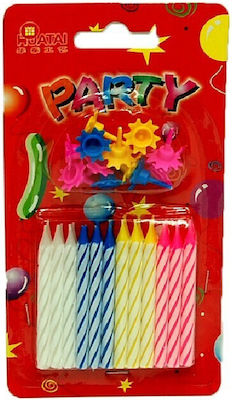 Birthday Candles Birthday Candle Regular Multicolored 24pcs 370001