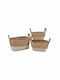 Wicker Decorative Baskets Set 3pcs Ankor